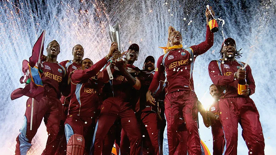 West Indies with the cup | SportzPoint.com