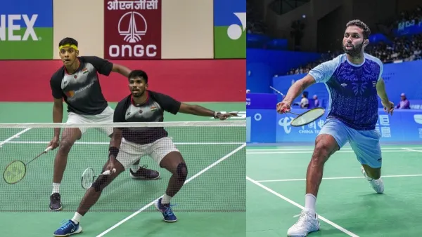 Both Satwik-Chirag and Prannoy won their round of 16 clashed at the China Masters in straight games. Image- myKhel  