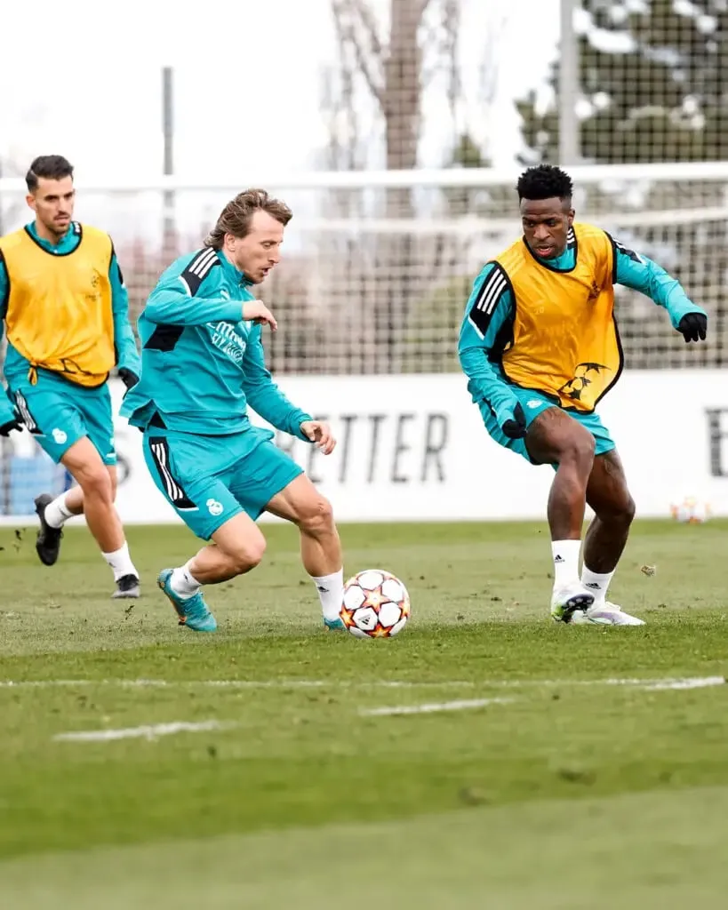 Modric and Vinicius training for real madrid vs PSG. | Sportz Point.