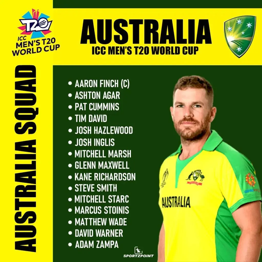 T20 World Cup 2022: Australia announced their squad for the tournament | SportzPoint.com