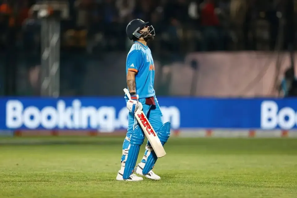 Virat Kohli fell five short of his century   Image - ICC/Getty