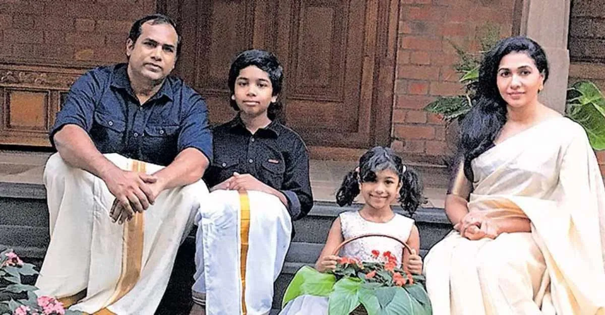 Anju and Robert have two kids together.  Image | Onmanorama