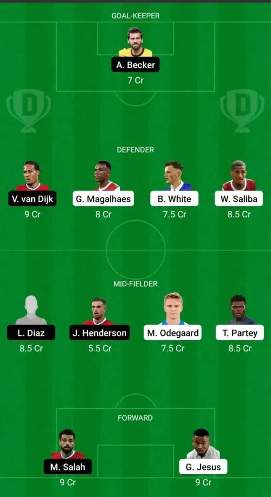 Arsenal vs Liverpool: Dream11 Predictions | Sportz Point
