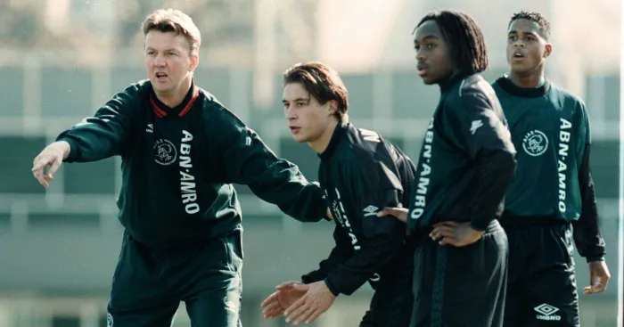 Louis van Gaal with Ajax players in 1994-95 season- SportzPoint