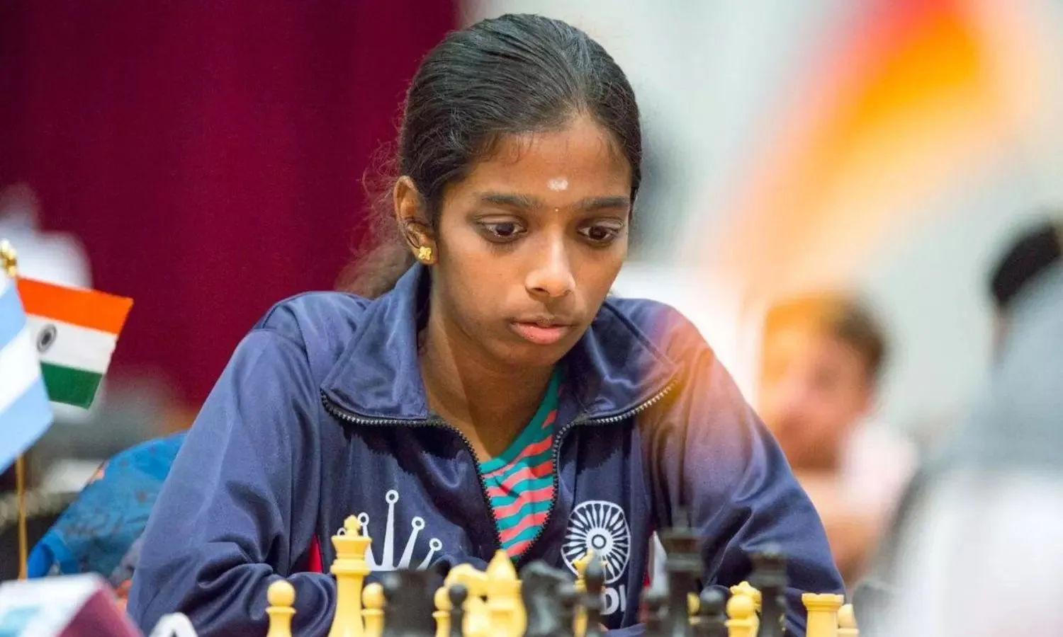 India's R Vaishali needed just 23 moves to beat Ukraine's Mariya Muzychuk. Image- The Bridge   