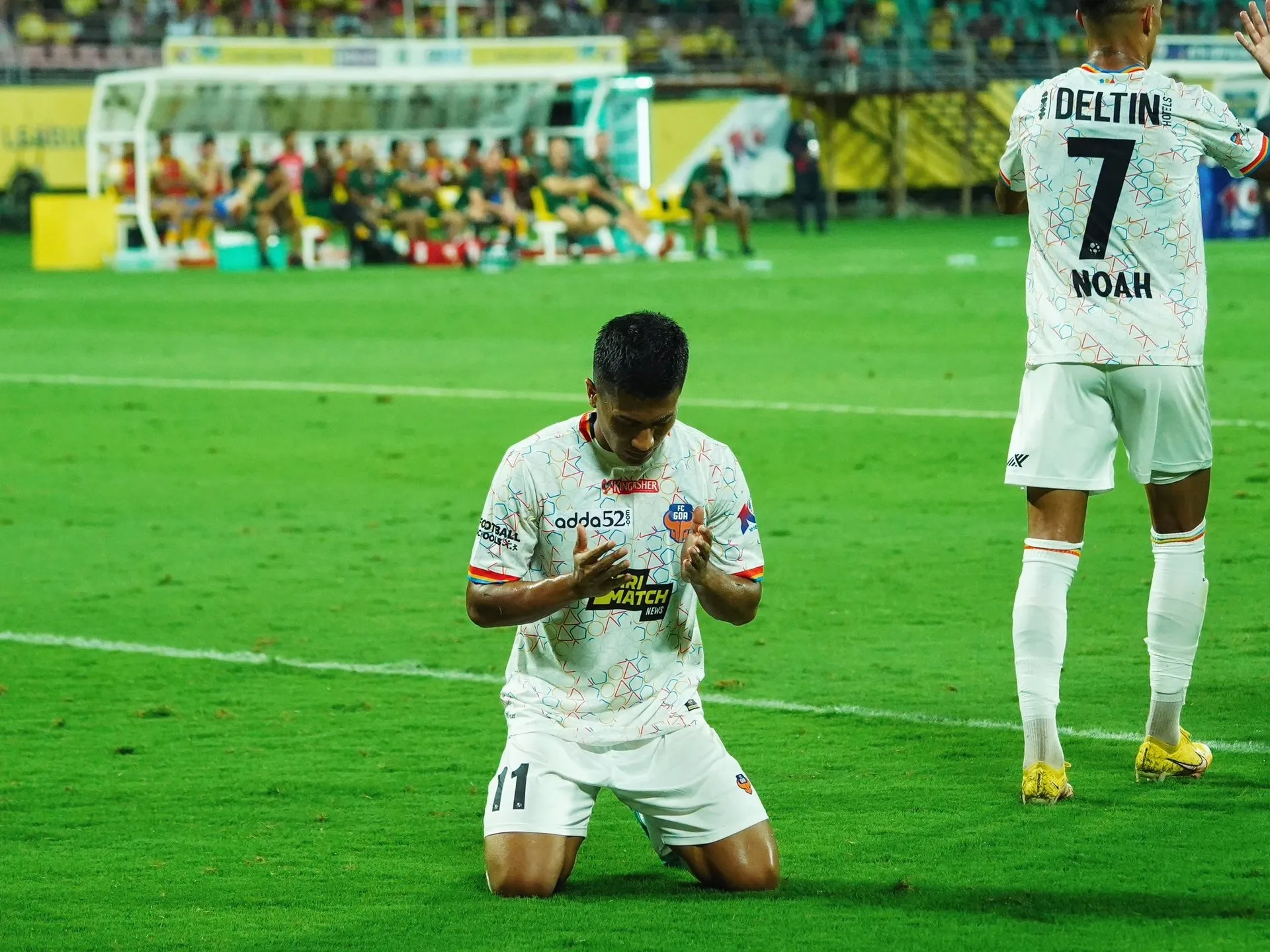 Mohammed Yasir with the second goal for FC Goa against Kerala Blasters FC in Kochi  Image | FC Goa