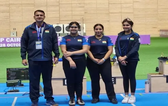ISSF World Championships 2022: Indian Women's Trio won Bronze medal in the 25m Pistol event | Sportz Point