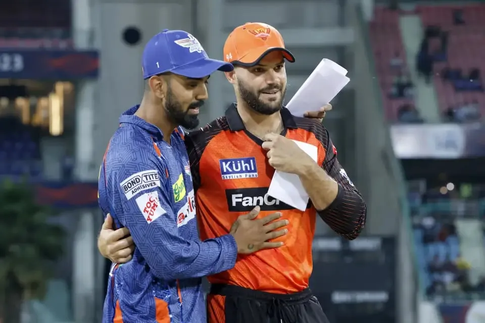 LSG vs SRH: Kl Rahul & Aiden Markram during the toss | Sportz Point