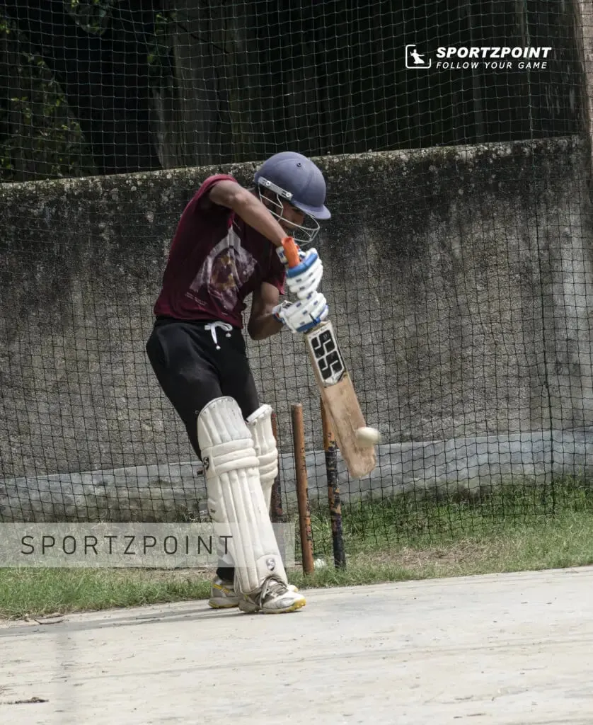 Rehan Mondal, who last year scored 300 in a local tournament was seen hitting the ball in the nets of Nabin Sangha.