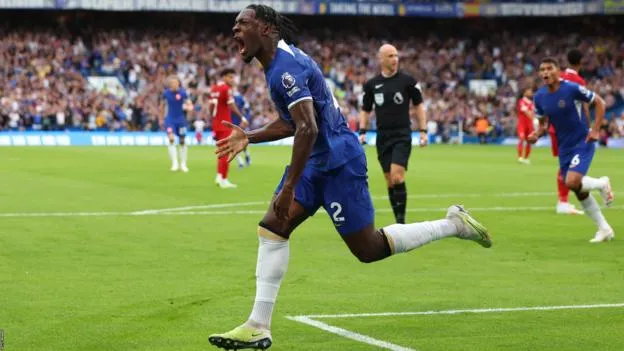 Axel Disasi celebrating a goal | Chelsea Transfer News | Sportz Point