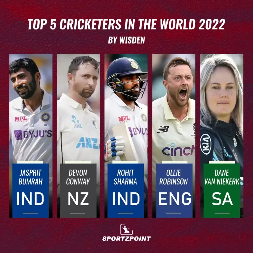 Wisden Top 5 cricketers of the year 2022 | Cricket News | Sportz Point