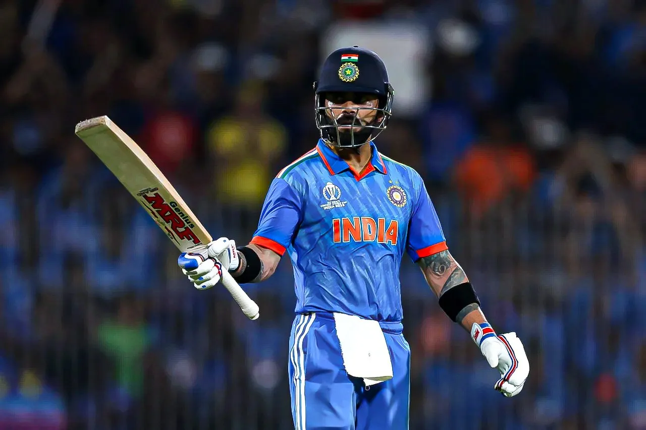 Virat Kohli after completing his 64th fity in a ODI chase.  Image: ESPN Cricinfo