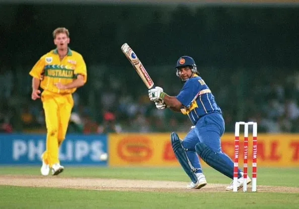 Arjuna Ranatunga in the 1996 World Cup.  Image: Getty Images