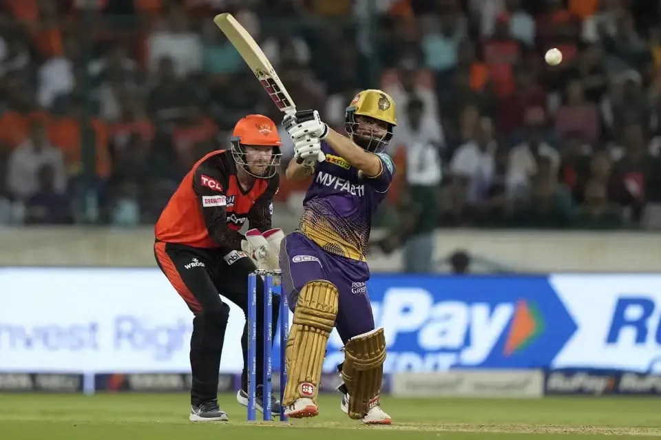 SRH vs KKR: Rinku Singh struck a breezy 35-ball 46 as wickets continued to fall around him | Sportz Point