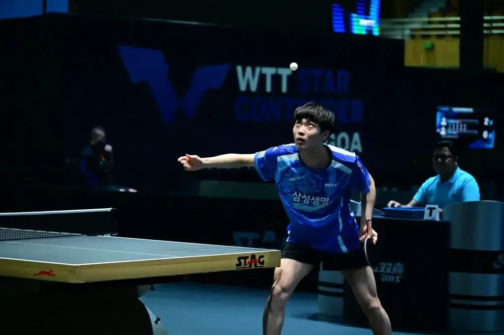 Korean southpaw Cho, came back from two games down to beat Fan 3-2 (7-11,6-11,12-10,11-9,11-8) to move to the round of 16 in WTT Star contender Goa on day 4 | Sportz Point