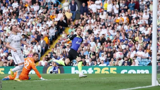 Harry Kane scores for Tottenham at Leeds on the final day of the 2022-23 season | Sportz Point 