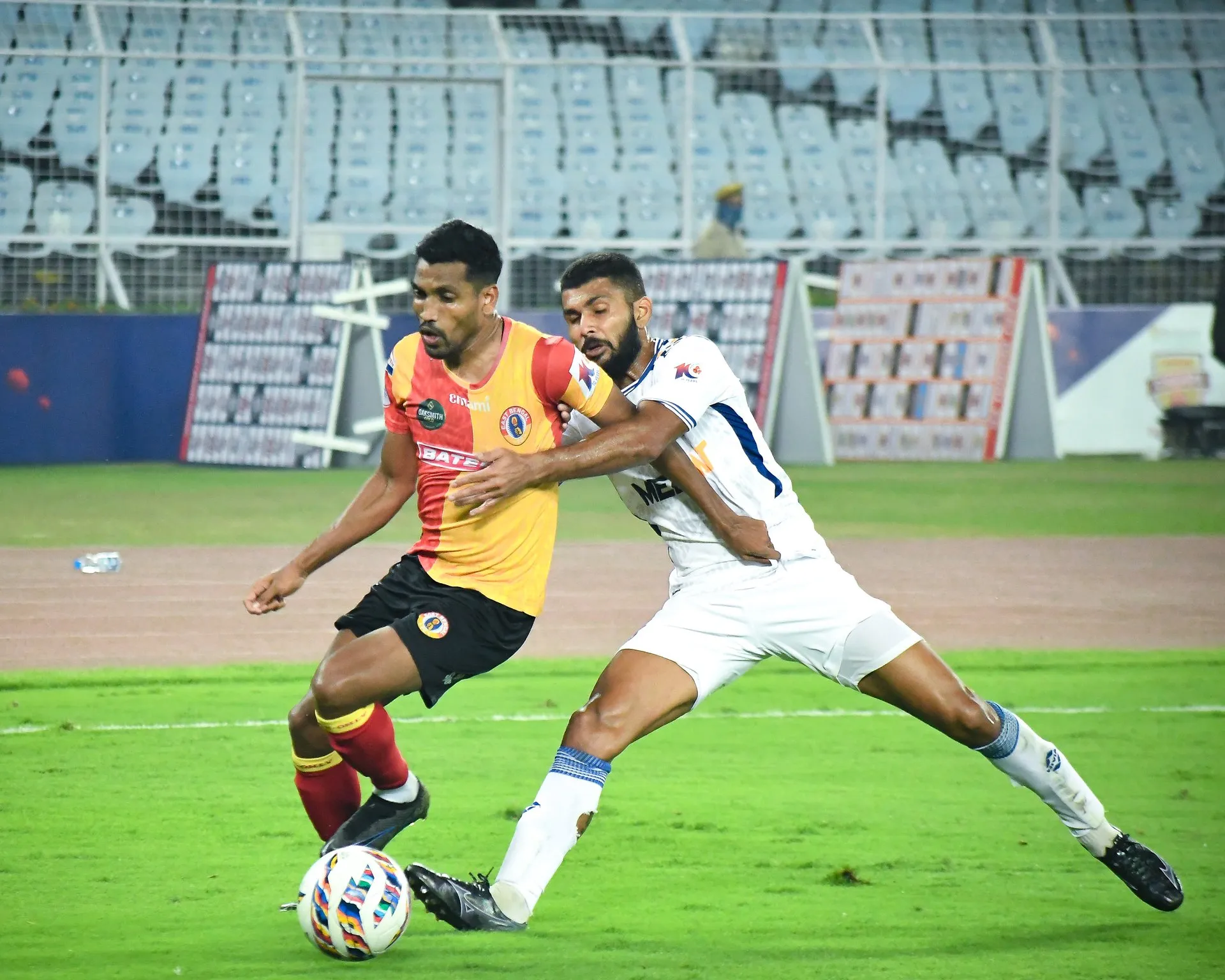 Nandha Kumar was the player of the match in the East Bengal vs Chennaiyin FC ISL 2023-24 match in Kolkata.  Image | Sportz Point