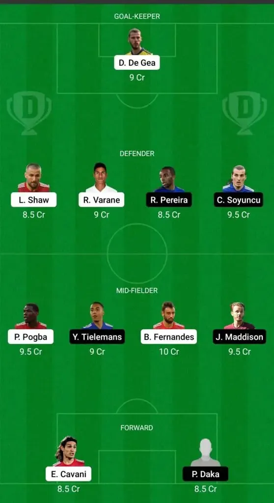 Manchester United vs Leicester City: Dream11 Predictions. | Sportz Point. 