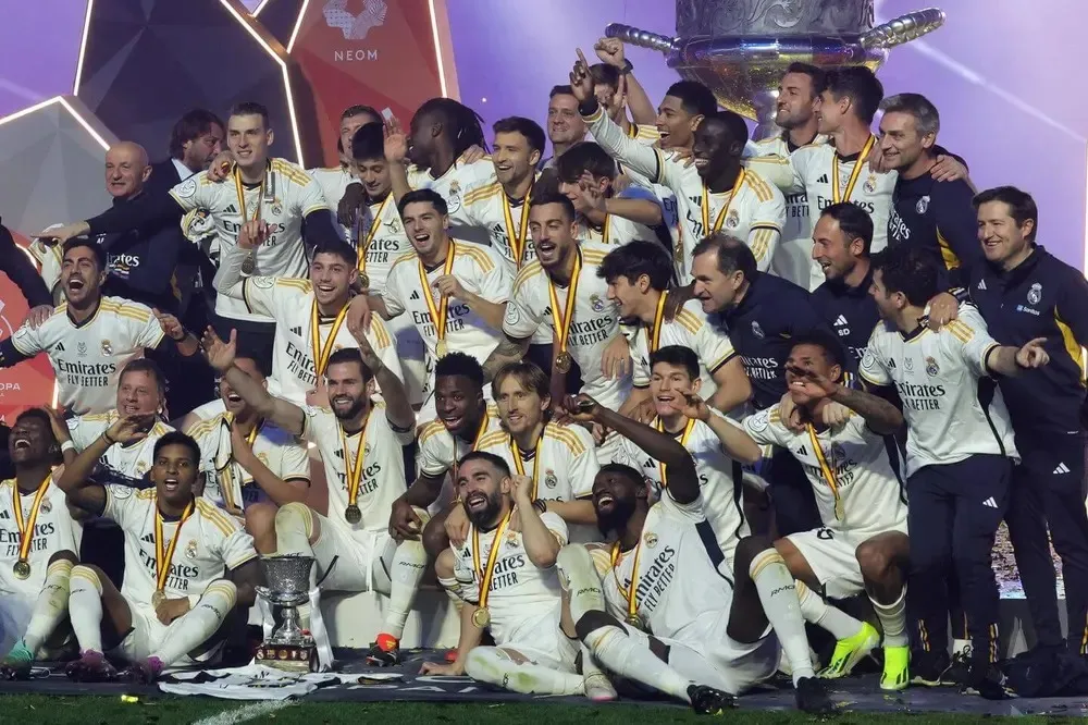 Real Madrid lift their 13th Spanish Super Cup title.  