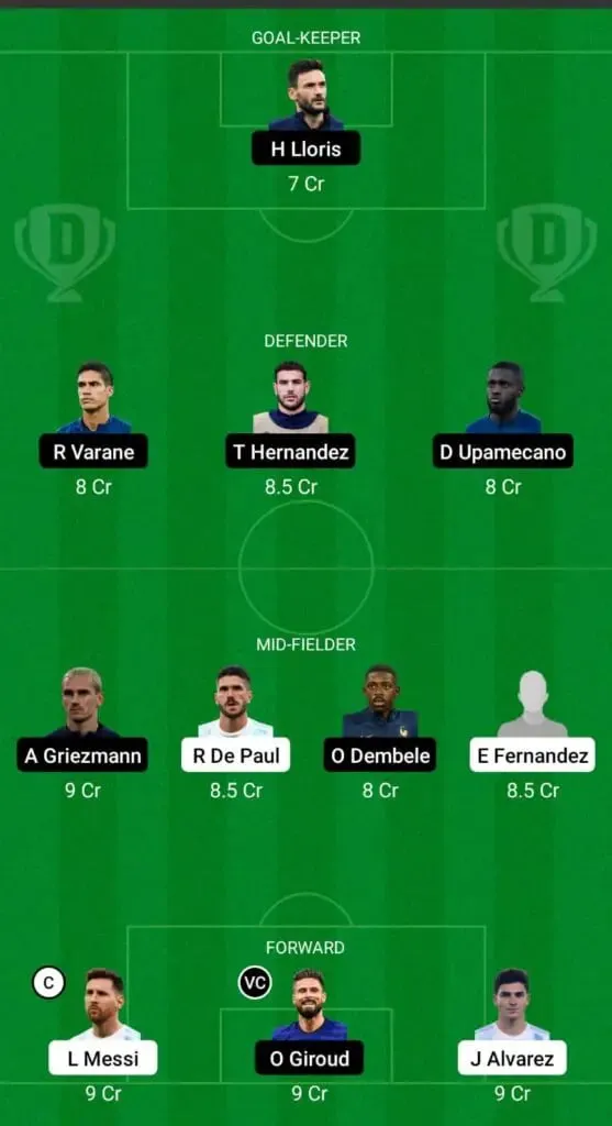 Argentina vs France: Dream11 Predictions 