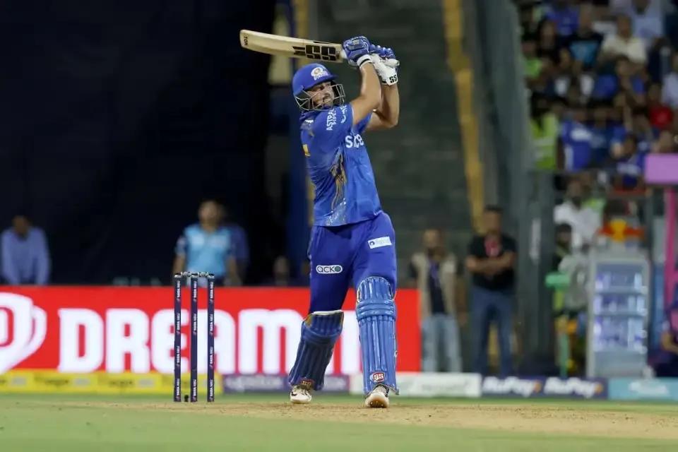 MI vs RR: Tim David sent the ball to Mars | Sportz Point