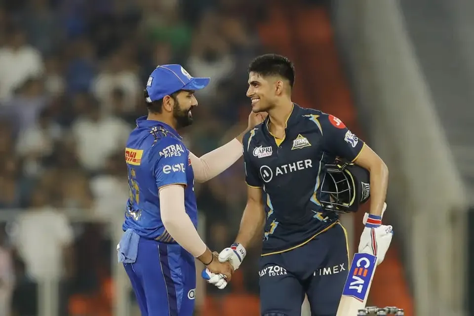 GT vs MI: Rohit Sharma congratulated Shubman Gill after he got to his century | Sportz Point