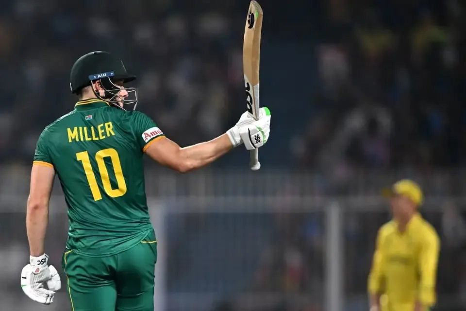 Miller scores his second half-century of the ICC CWC 2023   AFP/Getty Images