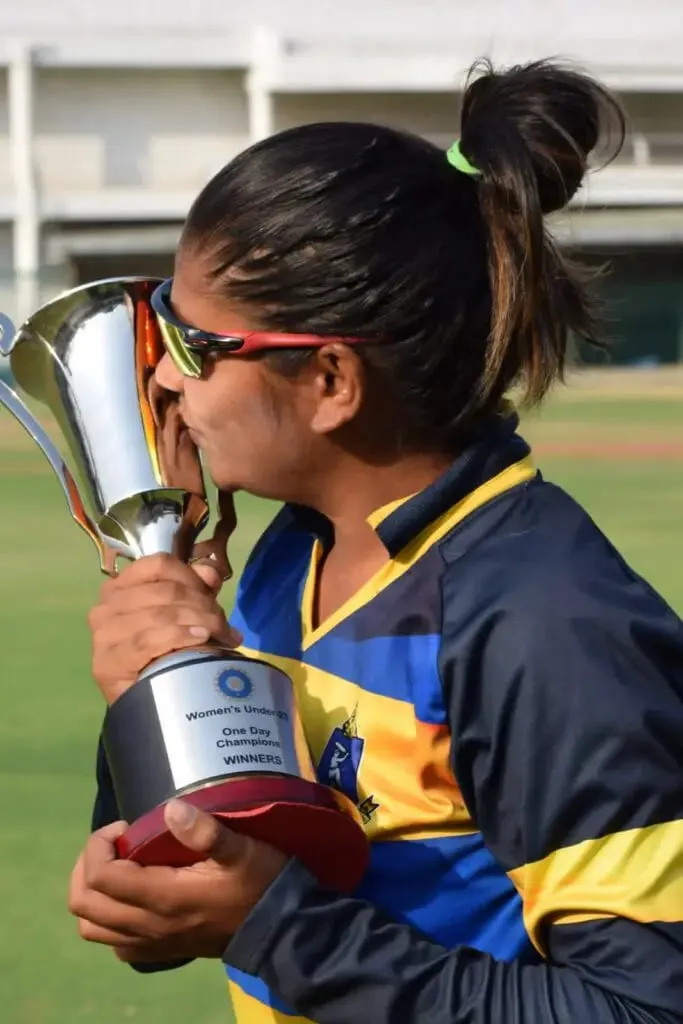 Saiqa Ishaque with the U-23 One Day Champions Trophy﻿ | Sportz Point