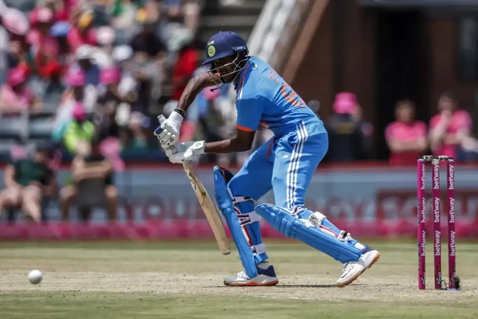 B Sai Sudharsan on his ODI debut survived an early lbw call  AFP/Getty Images