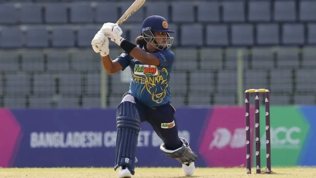 Chamari Athapaththu playing a shot in the Women's Asia Cup in Bangladesh  Image: ACC