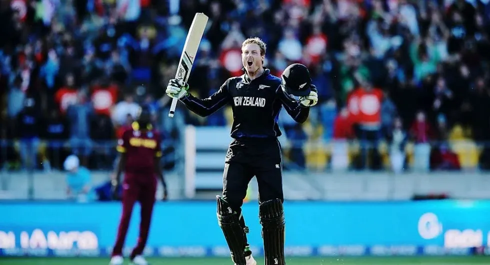 Martin Guptil is the player to hit an ODI double ton in the knockout stage of World Cup.  Image | Wisden