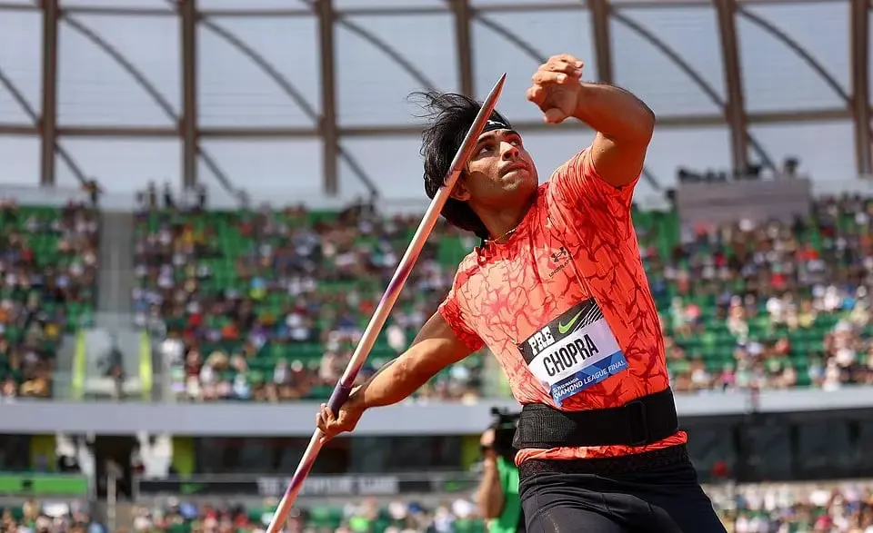 Neeraj Chopra successfully defended his Asian Games Gold medal in China.   Image: Marta Gorczynska