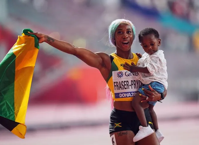 Shelly-Ann Fraser-Pryce- Female Athletes and Motherhood- SportzPoint