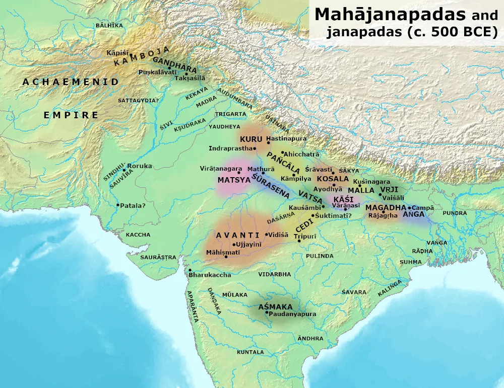 Vanga and erstwhile neighbours in ancient India