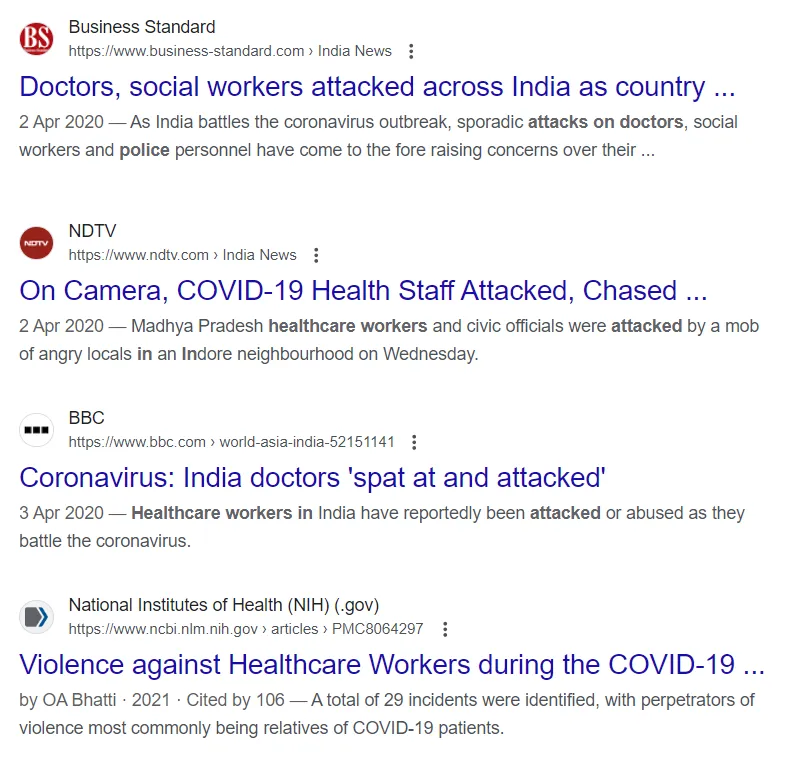 Attacks on doctors, nurses during lockdown