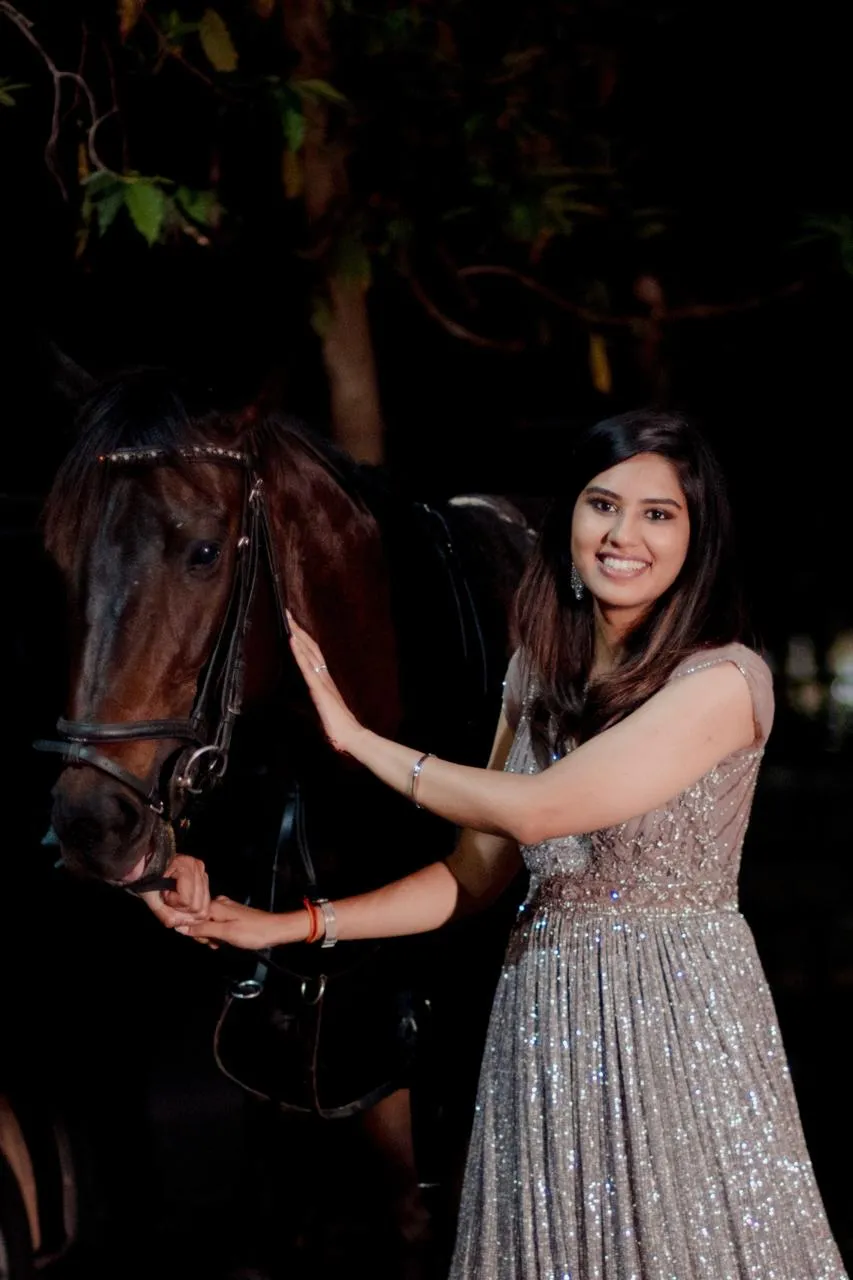 Megna Jain with Horse
