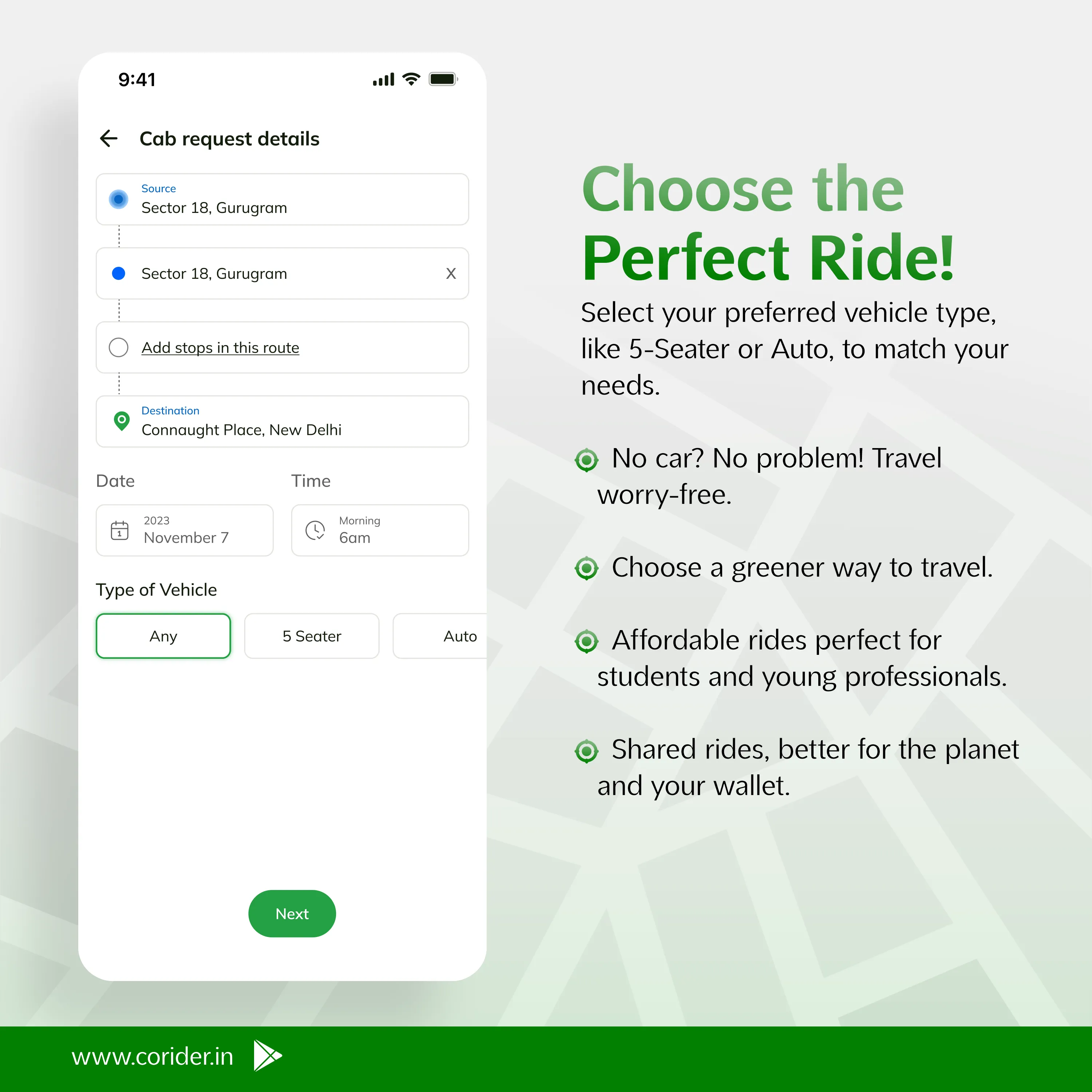CoRider - Choose The Perfect Ride