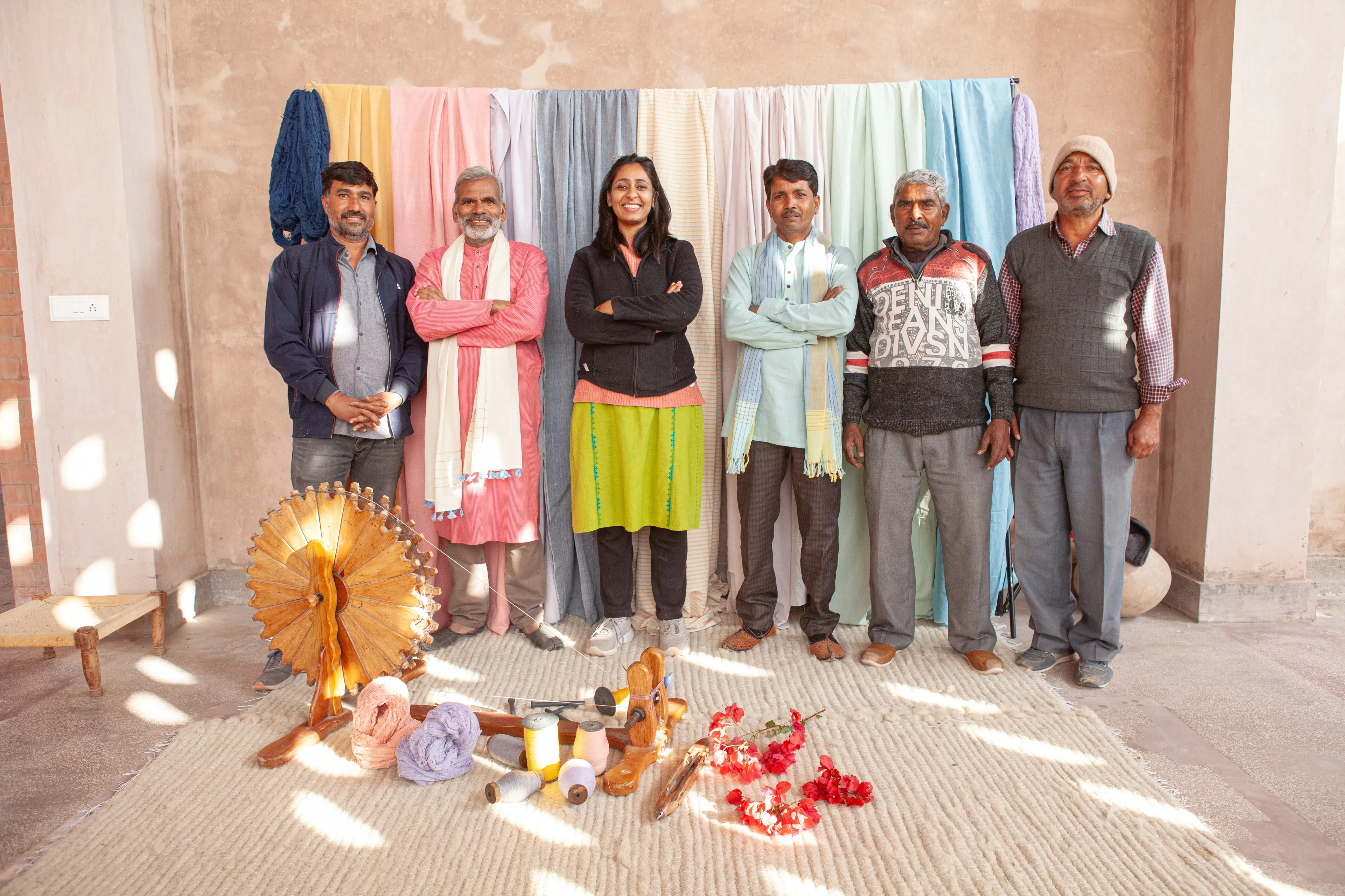 Prerna with farmers