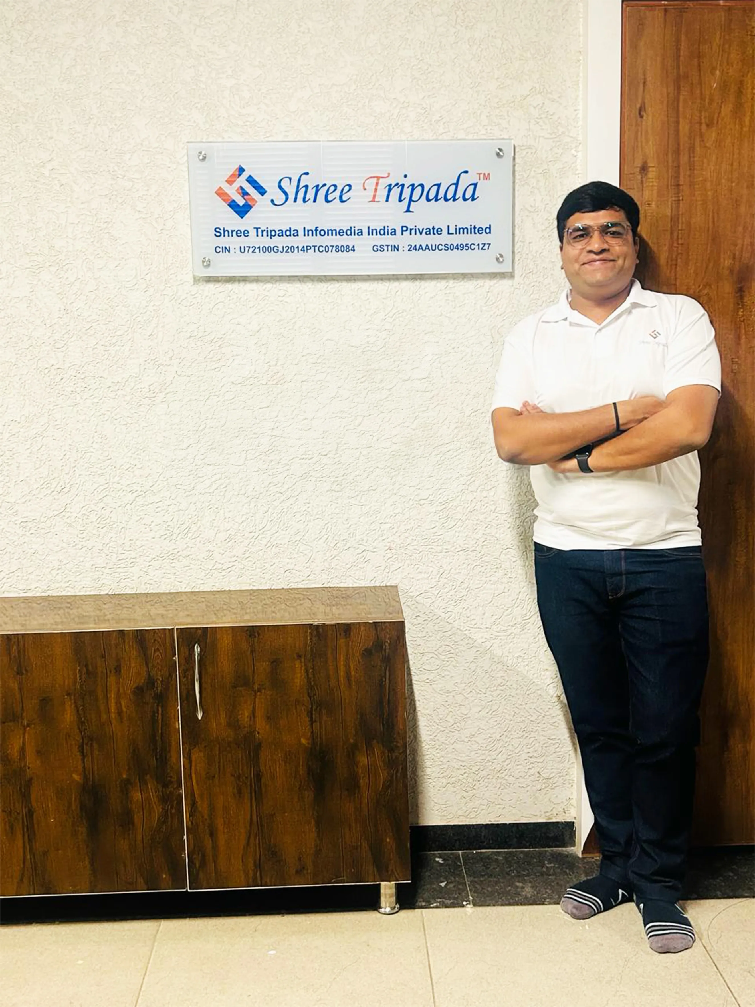 Founder Mayank Dave at Shree Tripada