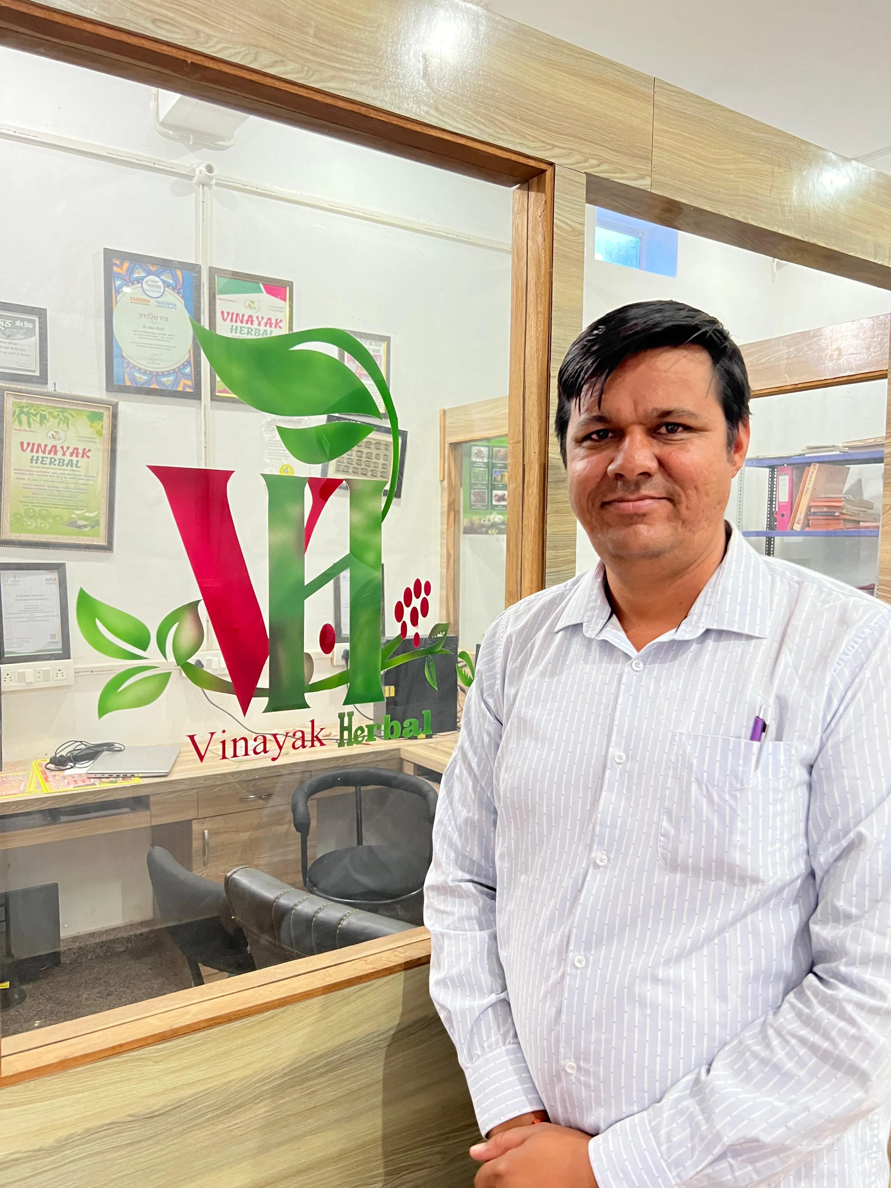 Rakesh Choudhary in Vinayak Agro Office