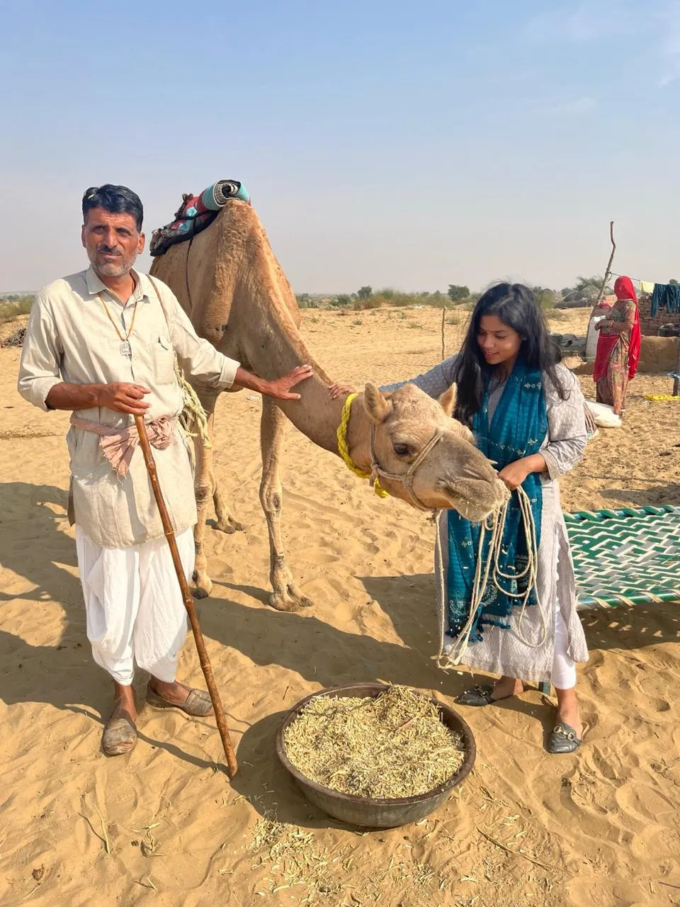 Aakriti with a Camel