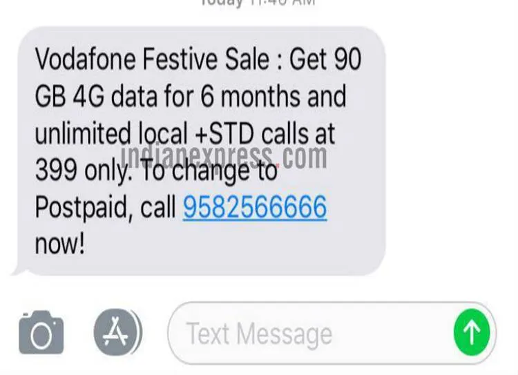 Vodafone,Airtel, Relaince Jio, 90GB 4G data, Rs.399, unlimited voice calls,