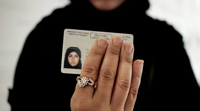 Saudi Arabian woman holds Driving Licensse 