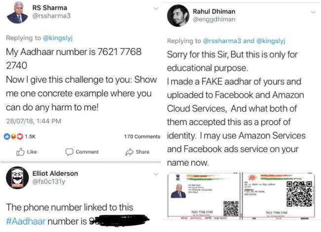 Aadhaar Number Challenge, RS Sharma