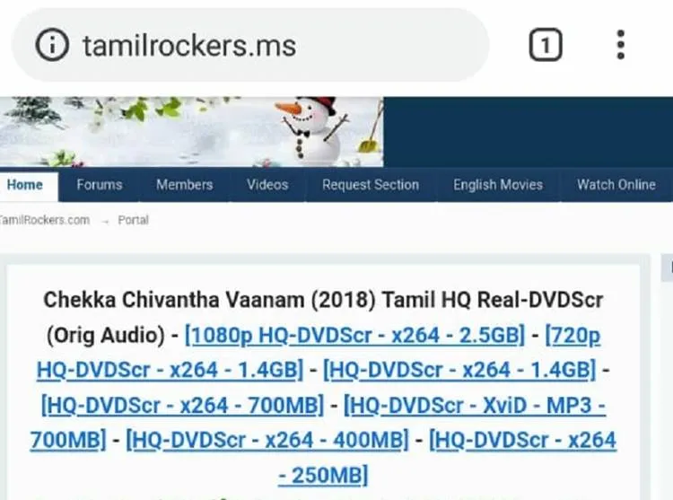 Tamilrockers Leaked Chekka Chivantha Vaanam