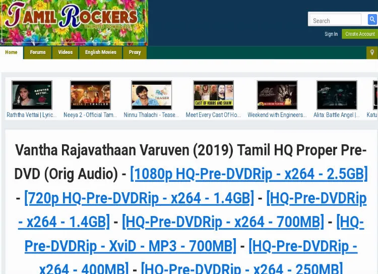 Tamilrockers Leaked Vantha Rajavathaan Varuven Full Movie, தமிழ்ராக்கர்ஸ்