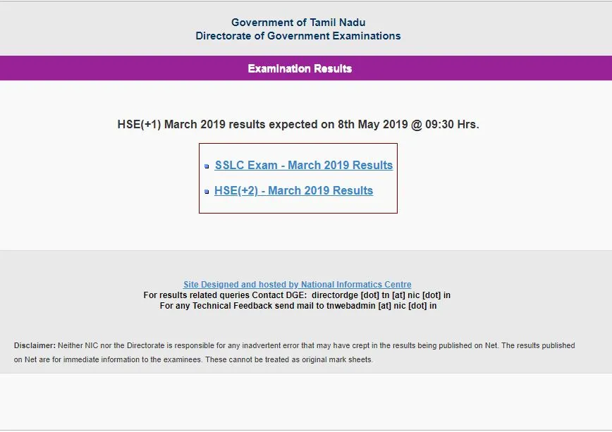 11th Exam results