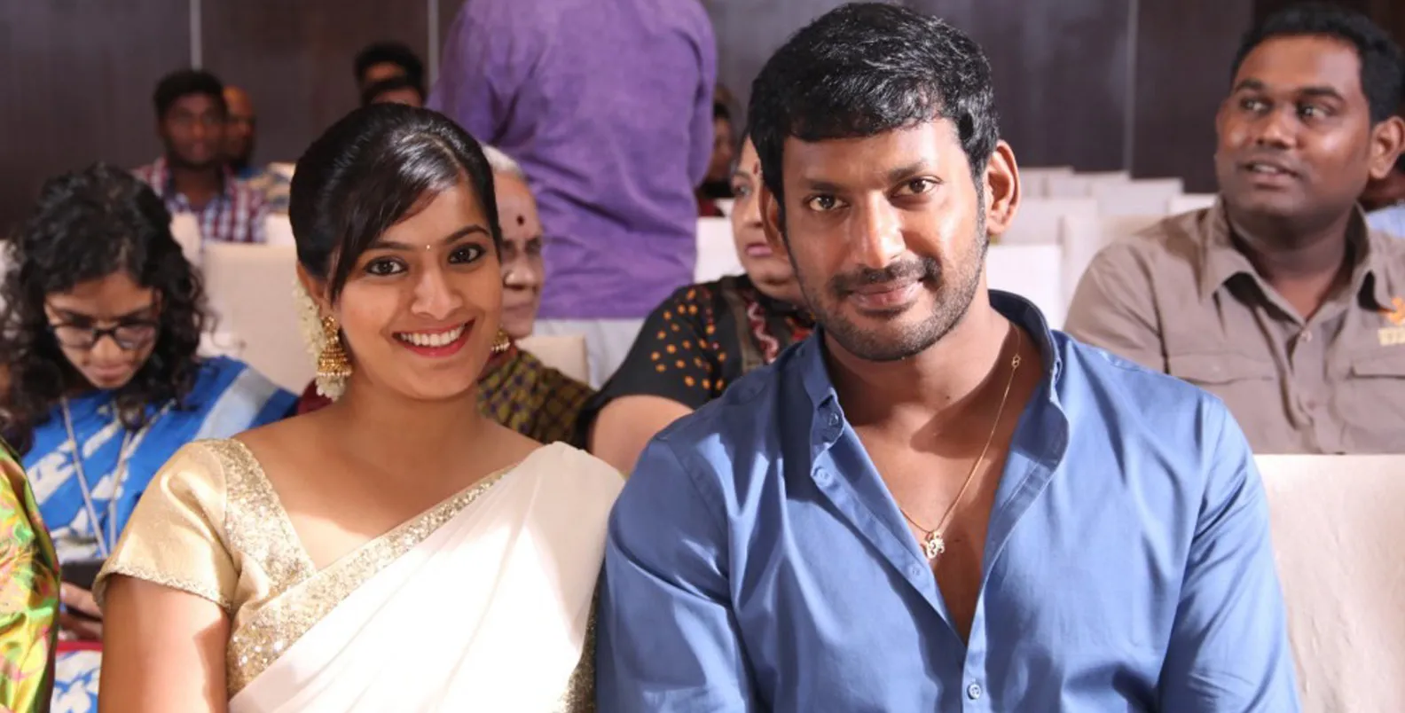 Varalaxmi Sarathkumar with Vishal