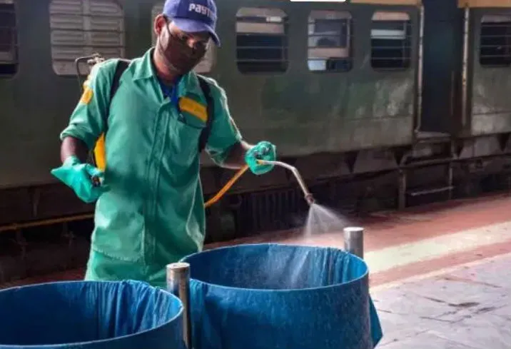 disinfecting trains, metro and buses, coronavirus