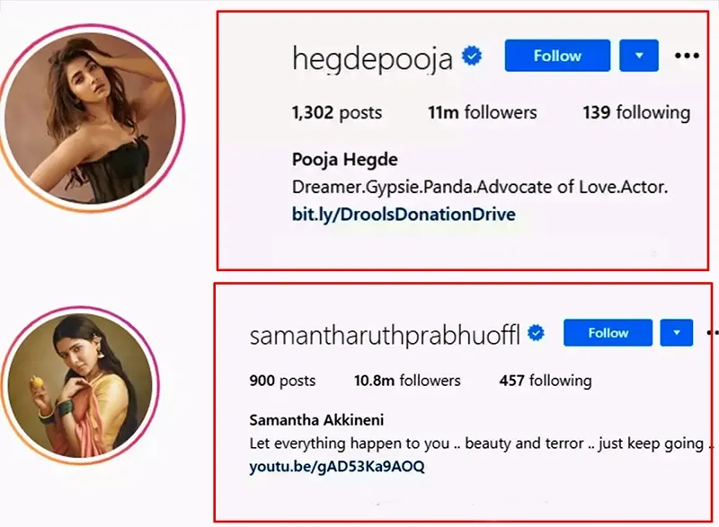 Pooja Hegde gets 11 Million Followers on Instagram